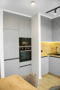 light modern kitchen interior with gray tones coz 2021 12 27 18 25 48 utc 200x300 - جبس بورد أشكال ليد بروفايل : إضاءة وتصميم مبتكرة تحاكي الخيال