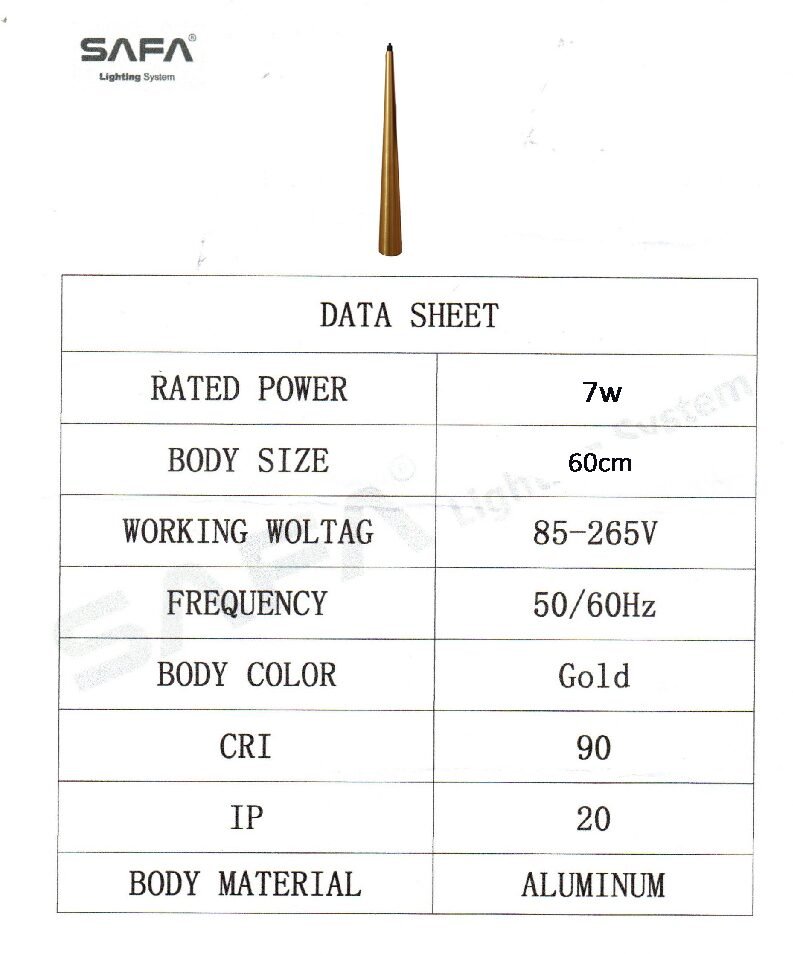 1017 Golden conic descending pendant - Image 3