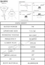 Spot downlight 7 watt 207 - Image 3