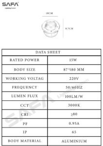 Up Light 15 Watt COB - Image 5