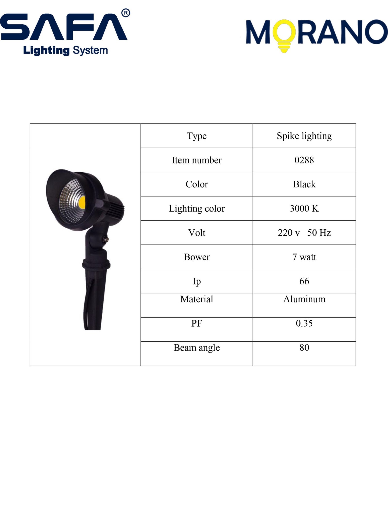 حربة كاسكت Spike planting 7 watt COB - Image 3
