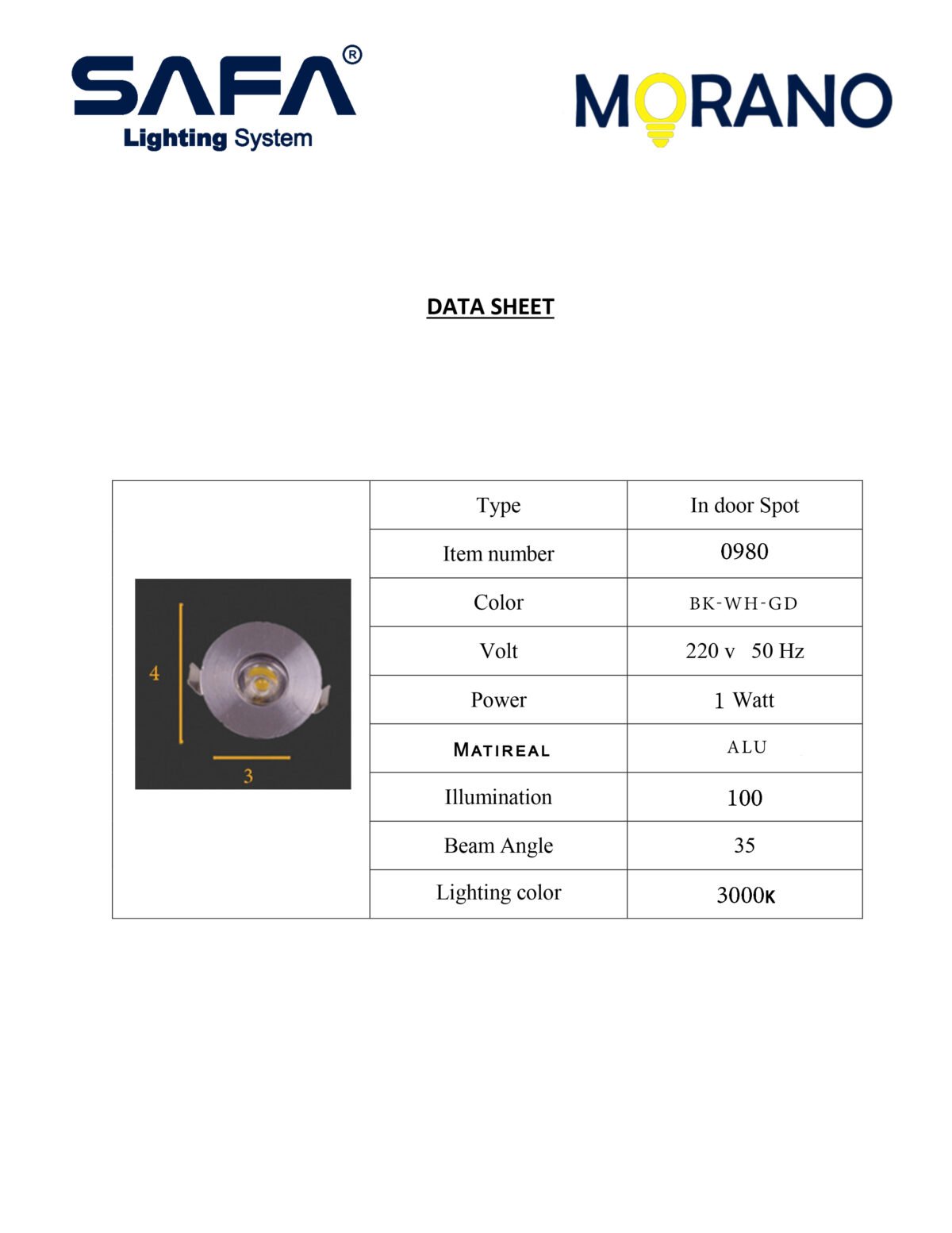 Spot button 1 watt - Image 4