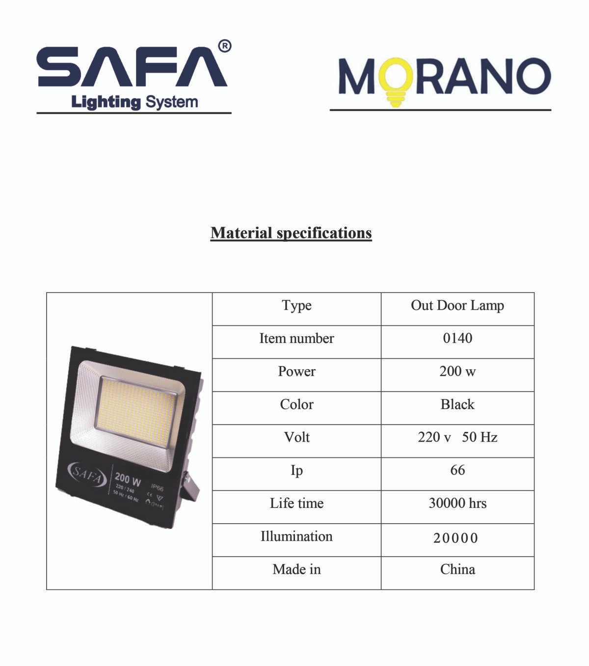 Floodlight 200 watt interface - Image 3