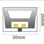 الليد بروفايل سيليكون مرن