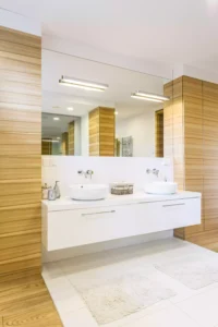 wooden bathroom with mirror and sinks 2023 11 27 05 11 32 utc