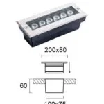 Rectangular Uplight 6 Watt - Image 2