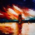 غروب في السماء