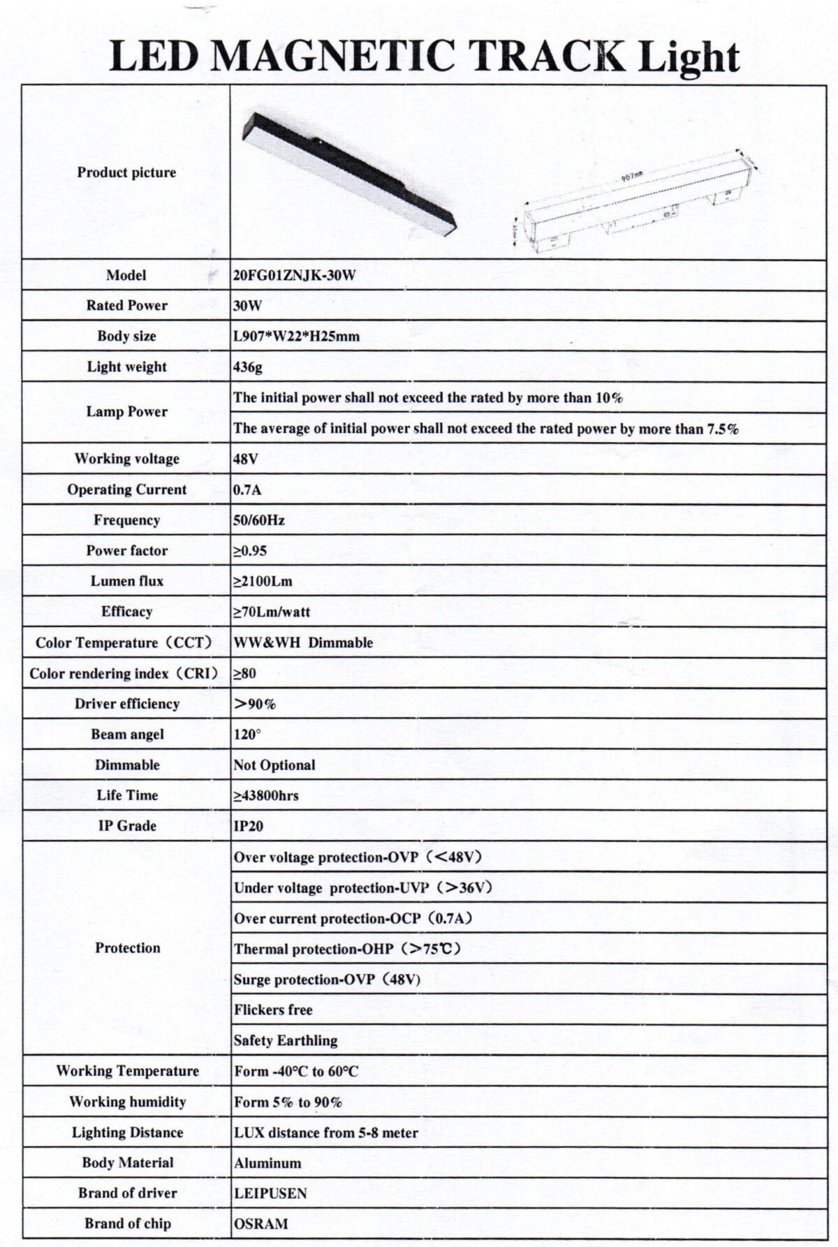 30W Magnetic Linear Light - Image 3