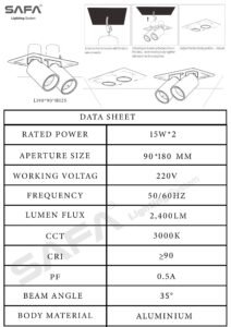 Double Movable Ceiling Spotlight - Image 2