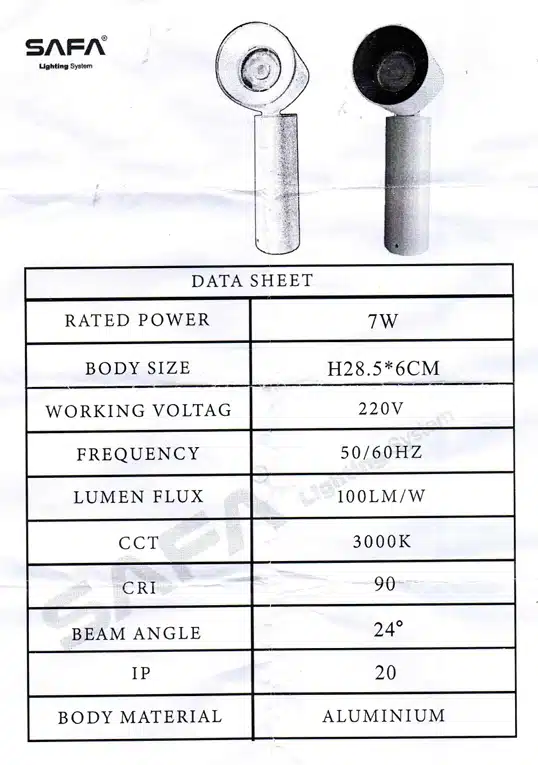 Movable round cylinder spotlight - Image 3