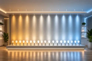 الإضاءة الدافئة والبيضاء