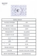 ⁦ابليك ليد حجر دائري مودرن⁩ - الصورة ⁦3⁩