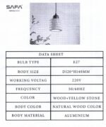 Round Stone Pendant Light - Image 3