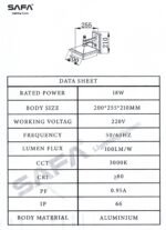 ⁦فانوس ليد جداري خارجي⁩ - الصورة ⁦3⁩
