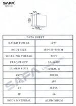 Square Outdoor LED Wall Light - Image 3