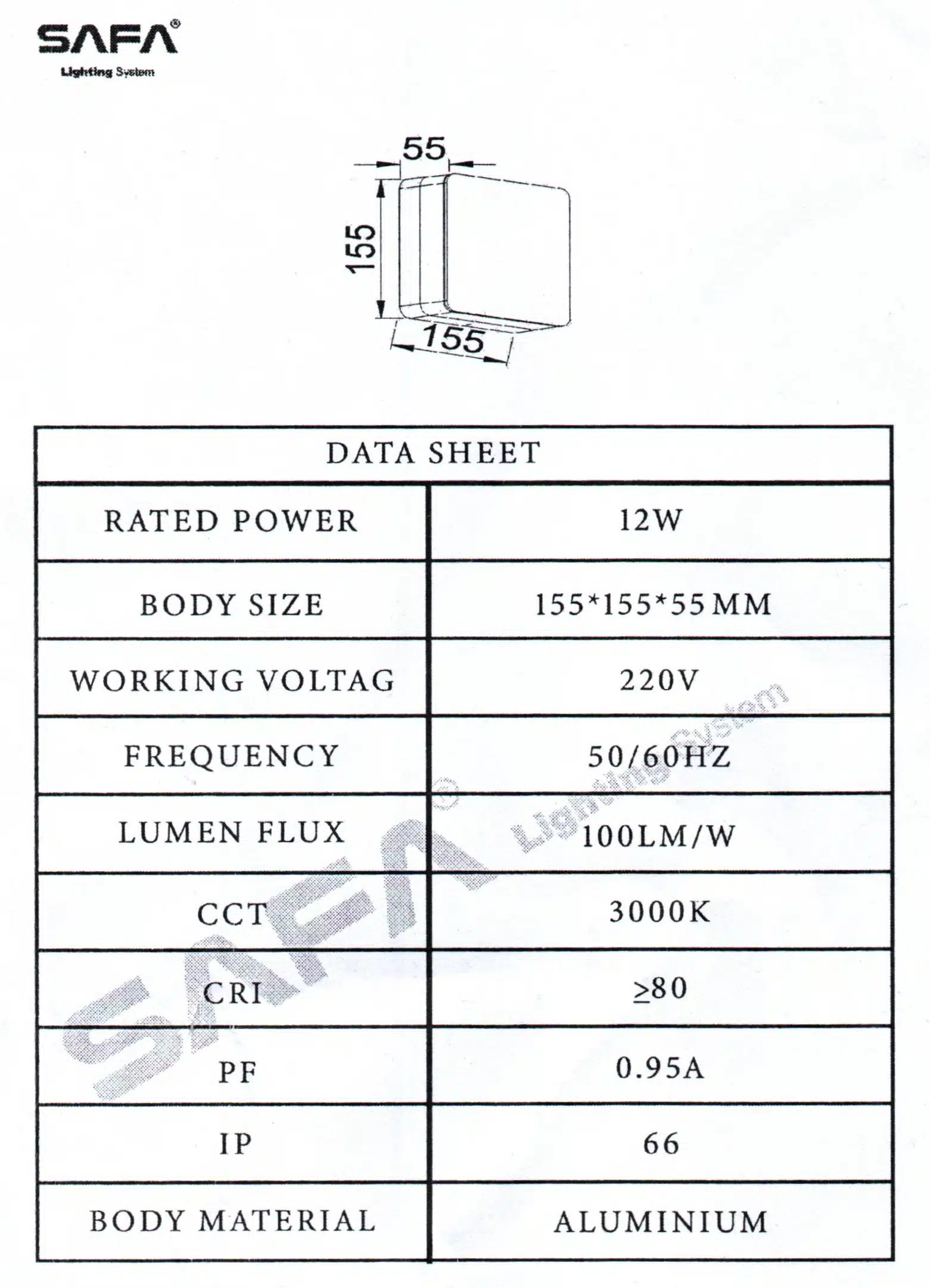 Square Outdoor LED Wall Light - Image 3